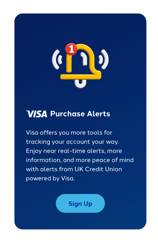 Visa Purchase Alerts Bubble