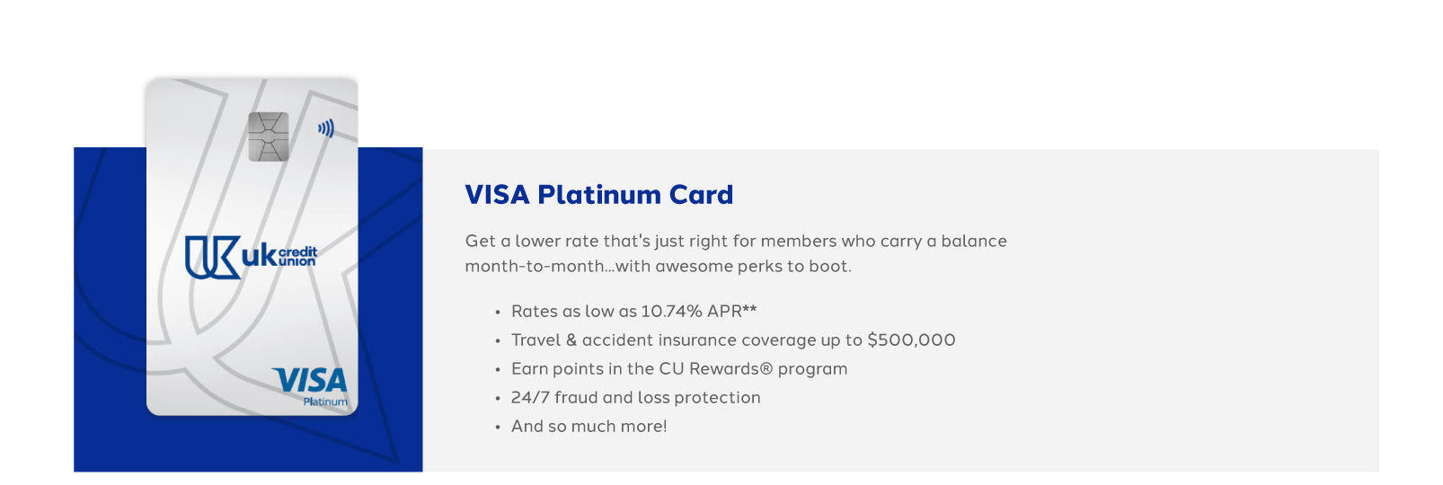 Visa Platinum Card Block